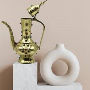 ทองเหลือง Aftaba สีดำสำหรับขายมือ Crafted ทองเหลือง Aftaba ด้วยทอง - Product Image 1