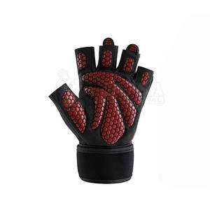 2024 haute qualité hommes couleur unie gants d'entraînement cuir de sécurité pour l'haltérophilie sport Fitness porter - Product Image 5