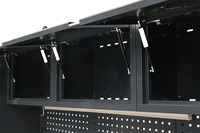 Banc de travail d'atelier industriel en acier de 3300 mm avec armoire à outils, panneau perforé et tiroirs verrouillables – Personnalisation OEM/ODM