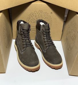 Botas de Tobillo Ligeras para Hombre con Parte Superior de Cuero Genuino, Impermeables y Antideslizantes, Cierre con Cordones, Listas para el Invierno - Product Image 4