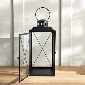 โคมไฟตั้งโต๊ะโลหะสีดำพร้อมเชิงเทียนงานแฮนด์เมดดีไซน์ทันสมัยสำหรับตกแต่งบ้านและสวน - Product Image 2