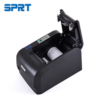 Impresora Térmica de Recibos Negra de 70 mm/s, Impresora de Facturas POS con Ethernet y USB, Modelo 58IV con Papel Térmico