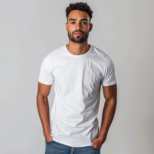 Camiseta de Hombre Lisa de Alta Calidad 100% Algodón, Camiseta Personalizada, Camiseta Lisa de Corte Regular para Hombre - Product Image 4