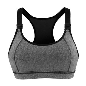 Soutien-gorge de sport côtelé à maintien élevé et séchage rapide pour femme - Yoga et course à pied, 340g Polyester Spandex avec décoration en strass - Product Image 5
