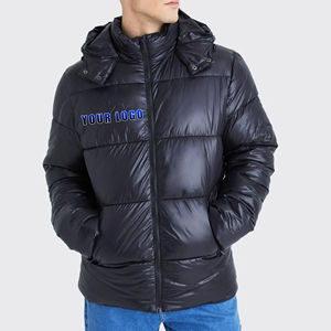 Chaqueta de Invierno para Hombre con Logotipo Personalizado, Impermeable y Cortavientos, Acolchada, con Capucha, Chaqueta de Plumón para Hombre - Product Image 4