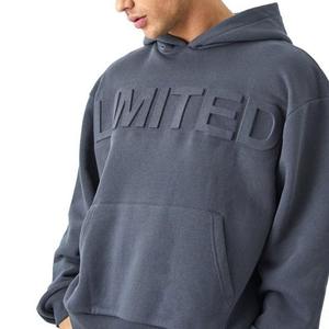 Streetwear d'hiver personnalisé 100% coton épais pour hommes sweat à capuche thermique avec impression 3D en relief taille et couleur personnalisables - Product Image 3