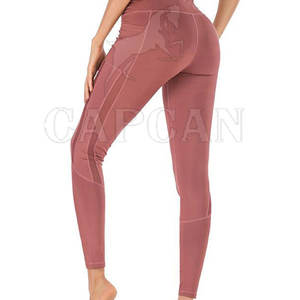 Leggings de yoga de gymnastique taille haute personnalisés pour femmes Capcan de conception sans couture en coton tricoté respirant Style décontracté international - Product Image 2