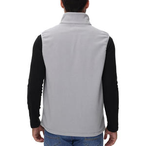 Chalecos de lana para exteriores para hombre con cremallera completa con opciones de etiqueta de impresión de logotipo bordado personalizado para uniforme o ropa deportiva - Product Image 2