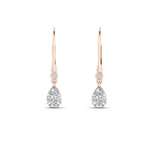 1 Carat Solitaire Pear Shape Lab Grown <b>Diamond</b> 14 k Gold <b>Earring</b> Eco Friendly <b>Man</b> Made <b>Diamond</b> Direct From Manufacturer - Product Image 3