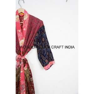 ชุดคลุมเข่าคอวีสำหรับผู้หญิง, ชุดคลุมเข่าชุดเย็บปะติดผ้าคอตตอนชุดใส่ไปงานปาร์ตี้ - Product Image 6