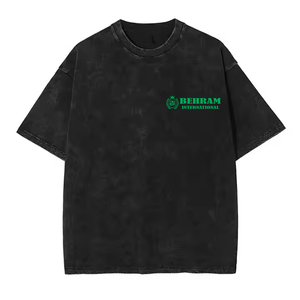 T-shirt Homme en Coton Biologique Lourd, Coupe Ample, Manches Courtes, Effet Délavé, Impression Numérique Personnalisée, Vente en Gros - Product Image 6