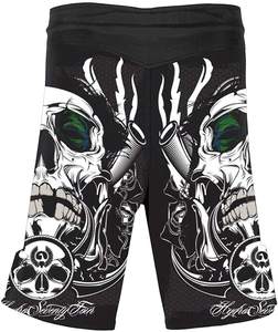 Pantalones cortos de MMA de poliéster con diseño sublimado, de secado rápido, transpirables, para entrenamiento deportivo, con cintura elástica. - Product Image 2