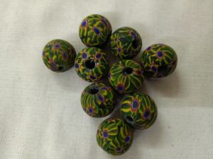 Custom Made 2mm Black <b>African</b> Tribal Glass Trade Beads Millefiori Designs for Jewelry Designers Bead Stores Crystal <b>Material</b> - Product Image 2