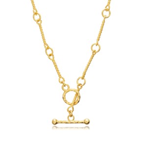 สร้อยคอแบบโซ่ดีไซน์ T Lock ทอง 22K งานฝีมือตุรกีแท้ ขายส่ง ไม่ซ้ำใคร เครื่องประดับเงินแท้ 925 - Product Image 6