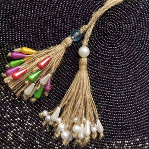 Perle Perlée Jute Clé Gland Nouveau Look Gland Porte-clés - Product Image 1