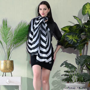 Custom Pattern Designer Long Length Micro <b>Modal</b> Chiffon Printed Shawls Ethnic Scarves and Stoles - Product Image 1