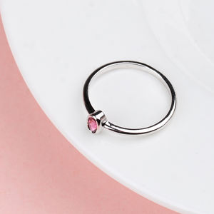 Bague pour femme en argent 925 avec lunette en pierre précieuse de tourmaline de forme ovale naturelle-Set Style classique | Vente en gros disponible - Product Image 3