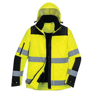 Logotipo personalizable Chaqueta de invierno de alta visibilidad a prueba de viento y resistente al agua con función reflectante de seguridad Logotipo personalizable - Product Image 1