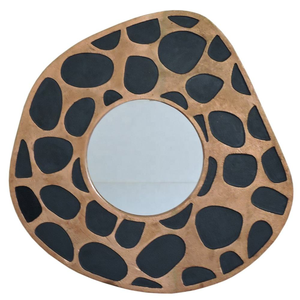 กระจกสายลูกปัดเหล็กติดผนังขอบแคบสไตล์อเมริกันสำหรับห้องน้ำห้องนอนและห้องนั่งเล่น - Product Image 1