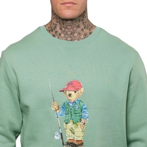 Sudadera al por mayor, nuevo estilo, precio barato, sudadera de oso de pesca verde menta, sudaderas de alta calidad 2025 - Product Image 3