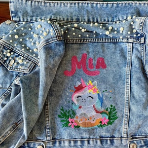 Veste en jean délavée à l'acide pour femmes, style vintage, veste d'extérieur décontractée coupe ajustée - Product Image 2