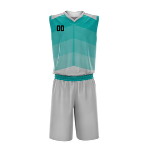 Tenues de basketball pour hommes personnalisables, prêtes à l'entraînement, avec tissu en maille respirant pour un confort estival en action - Product Image 3