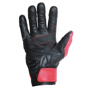 New Red & Black Genuine Cowhide Leather Motorbike Gloves Waterproof Motorcycle Auto Racing Wear Multi-Color Gloves For Unisex - Product Image 3