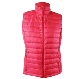 Chaleco acolchado personalizado para mujer, chaqueta acolchada sin mangas con cuello levantado informal, ropa de abrigo Reversible cálida de invierno con bolsillos - Product Image 1