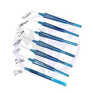 Pinces à capsulorhexis droites et courbes en titane 25G/20G, instruments de chirurgie de la rétine intraoculaire, emballage personnalisé, chaque pièce - Product Image 4