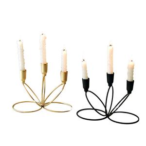 New 3 Arm Metal Wire <b>Candle</b> Holders for <b>Valentines</b> Day Christmas <b>Candle</b> Holder Iron Decorative Candlestick Holder - Product Image 1