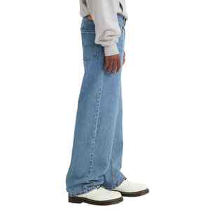 กางเกงยีนส์ทรงตรงขากว้างสไตล์วินเทจแบบสตรีทแวร์สุดเทรนดี้สำหรับผู้ชายและผู้หญิง ผ้าฝ้ายเนื้อนุ่มใส่สบาย - Product Image 4