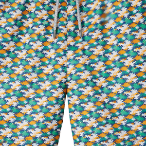 Shorts de bain recyclés pour hommes, motif multicolore de fleurs de mer, séchage rapide, avec cordon de serrage à la taille élastique - Product Image 3