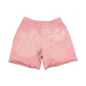 Vente en gros de vêtements décontractés pour hommes Shorts délavés à l'acide Taille élastique avec cordon de serrage Shorts de jogging délavés à l'acide d'été baggy avec poches - Product Image 3
