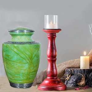 Handcrafted Aluminum Cremation Urns <b>for</b> <b>Ashes</b> Adult Funeral Urns <b>Box</b> Decorative Keepsake Burial <b>Ash</b> <b>Box</b> Large Green - Product Image 2