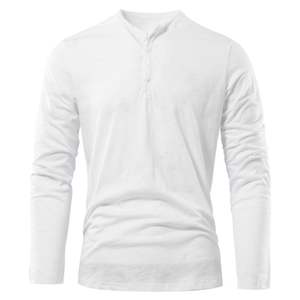 T-shirt en coton à manches longues, design tendance, impression personnalisée du logo du fabricant, streetwear, uni, 180 GSM, léger - Product Image 4