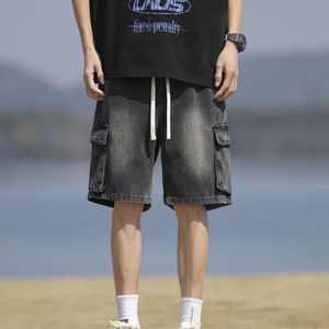 กางเกงกีฬาขาสั้นสำหรับผู้ชายกางเกงขาสั้นผ้าโพลีเอสเตอร์สีทึบกางเกงลำลองสำหรับผู้ชาย2026โลโก้ได้ตามต้องการ - Product Image 5