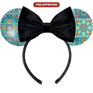 Custom Factory Order Vinyl Headband with Bowknot Design Made-to-Order Concept <b>Mouse</b> Ears Hair Accessory Universal Fit - Product Image 1