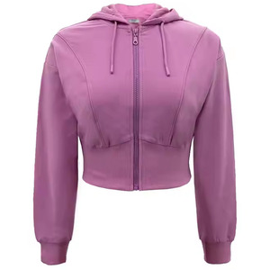 El mejor precio, ropa informal de invierno para mujer, chaqueta universitaria de patrón sólido transpirable de secado rápido, cuello levantado, lana, cantidad a granel teñida - Product Image 3