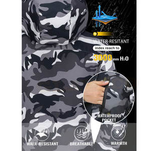 Chaqueta Softshell XXL ligera de alta calidad con poliéster con capucha y cremallera completa hecha para la temporada de invierno - Product Image 3