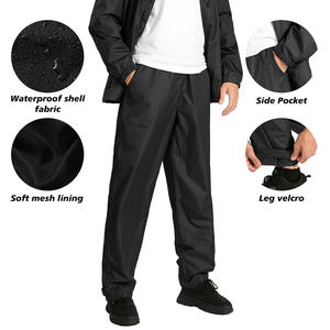 Trajes de lluvia impermeables al aire libre al por mayor para hombres con cuello con capucha transpirable personalizado ropa de lluvia traje de lluvia para hombres - Product Image 4