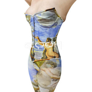 Ensemble corset et leggings de qualité supérieure OEM avec impression sublimée - Product Image 1
