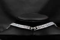 Ensemble collier, bracelet et boucles d'oreilles en argent sterling 925 avec diamants de laboratoire, coupe excellente, bijoux personnalisés, cadeau incroyable pour elle