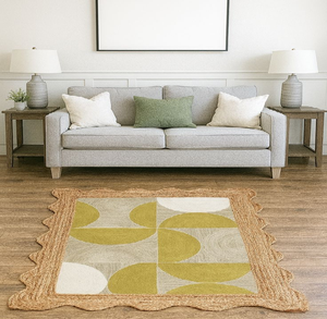 Alfombra de yute hecha a mano con patrón geométrico en diagonal y flecos, colores negro/natural para una decoración moderna a precios al por mayor. - Product Image 5