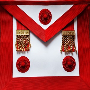 Tabliers maçonniques Regalia Full Dress Master Mason Craft Colliers de rang provincial et tabliers d'officiers en cuir de haute qualité - Product Image 3