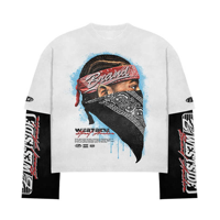 T-shirt 280gsm imprimé personnalisé Box t-shirt surdimensionné 100% coton graphique boxy tee Double couche T-shirts à manches longues pour hommes