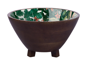 Plateau de bol de service en bois fait à la main de vente chaude avec motif de feuille d'émail Technique polie pour la maison et la fête - Product Image 6