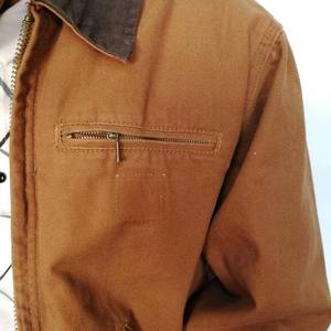 Chaqueta de Trabajo Detroit de Tela de Lona Resistente de Algodón Tejido, Servicio OEM, Personalizada, Aislada, Sólida - Product Image 6