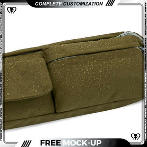 Riñonera de nailon con logotipo personalizado, riñonera impermeable para hombre y mujer, paquete deportivo para correr, negro, para viajes al aire libre, senderismo - Product Image 5