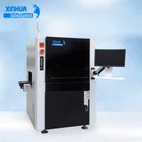 Mesin Dispensing Lem 3 Axis Kabinet Tertutup dengan Side Rail Loader dan Konsol PC Lengan Ayun untuk Pekerjaan Batch