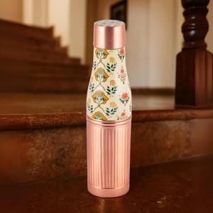 Botella de Diseño Combinado Meenakari y Martillado, Juego de Botellas de Cobre Meenakari, Juego de Botellas de Cobre Martillado, Juego de Botellas de Cobre de 900 ml - Product Image 5